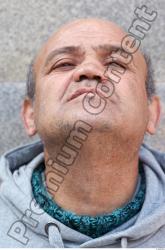 Neck Head Man White Casual Overweight Bald Street photo references